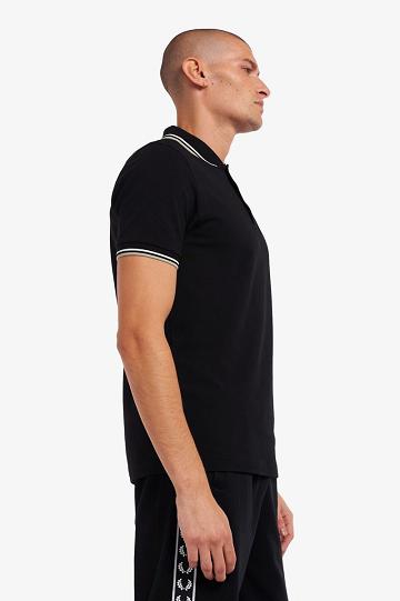 Navy Fred Perry M3600 Men's Polo Shirts | PH 1433DFMN